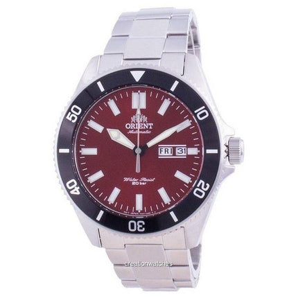 Orologio da uomo Orient Sports in acciaio inossidabile con quadrante rosso, automatico, subacqueo, RA-AA0915R19B, 200 m, ricondi