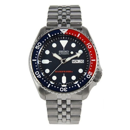 Orologio da uomo Seiko Jubilee in acciaio inossidabile con quadrante blu scuro, automatico, subacqueo, SKX009K2, 200 m, ricondiz