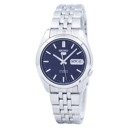 Orologio da uomo Seiko 5 in acciaio inossidabile con quadrante blu scuro automatico SNK357K1 ricondizionato