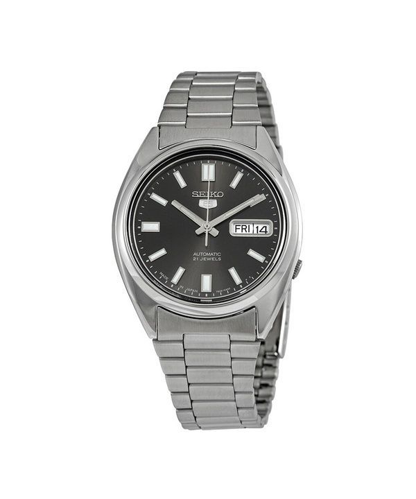 Orologio da uomo Seiko 5 in acciaio inossidabile con quadrante nero automatico SNXS79J1 ricondizionato