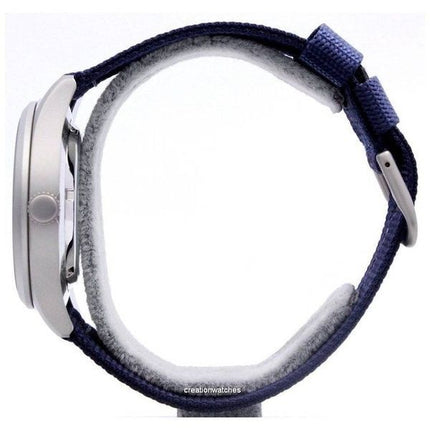 Orologio da uomo Seiko 5 Sports ricondizionato con cinturino in nylon e quadrante blu automatico SNZG11K1 100M