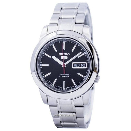 Orologio da uomo Seiko 5 SNKE53J1 automatico con quadrante nero in acciaio inossidabile ricondizionato