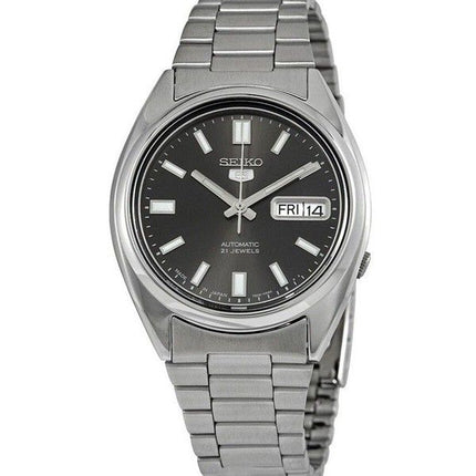 Orologio da uomo Seiko 5 in acciaio inossidabile con quadrante nero automatico SNXS79J1 ricondizionato