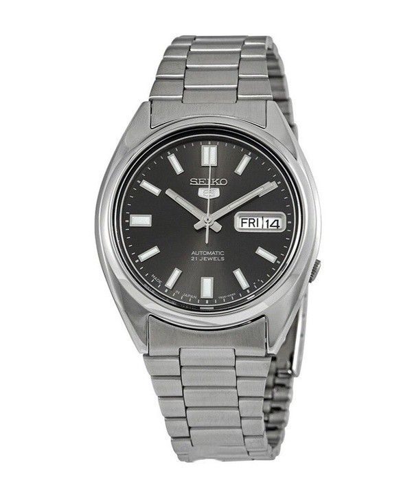 Orologio da uomo Seiko 5 in acciaio inossidabile con quadrante nero automatico SNXS79J1 ricondizionato