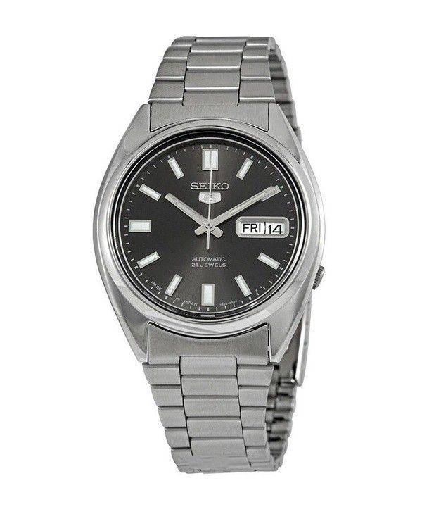 Orologio da uomo Seiko 5 in acciaio inossidabile con quadrante nero automatico SNXS79J1 ricondizionato