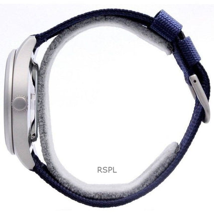 Orologio da uomo Seiko 5 Sports ricondizionato con cinturino in nylon e quadrante blu automatico SNZG11K1 100M