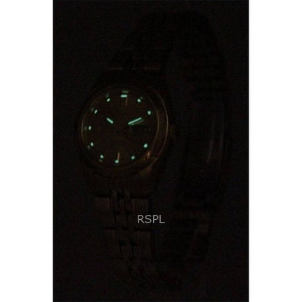 Orologio da donna Seiko 5 Gold Tone in acciaio inossidabile con quadrante dorato, automatico SYMA38K1, ricondizionato