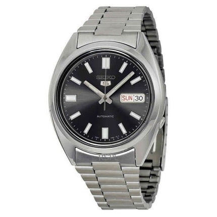 Orologio da uomo Seiko 5 in acciaio inossidabile con quadrante nero automatico SNXS79K1 ricondizionato