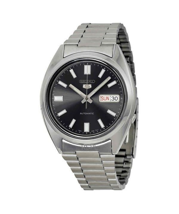 Orologio da uomo Seiko 5 in acciaio inossidabile con quadrante nero automatico SNXS79K1 ricondizionato