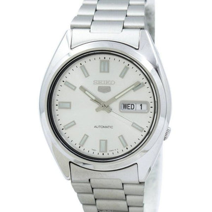 Orologio da uomo Seiko 5 in acciaio inossidabile con quadrante bianco automatico SNXS73K1 ricondizionato