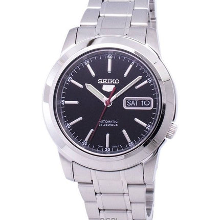 Orologio da uomo Seiko 5 SNKE53K1 automatico con quadrante nero in acciaio inossidabile ricondizionato