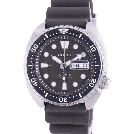 Orologio da uomo Seiko Prospex King Turtle con cinturino in silicone e quadrante nero, automatico, subacqueo, SRPE05K1, 200 m, r