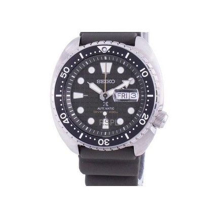Orologio da uomo Seiko Prospex King Turtle con cinturino in silicone e quadrante nero, automatico, subacqueo, SRPE05K1, 200 m, r