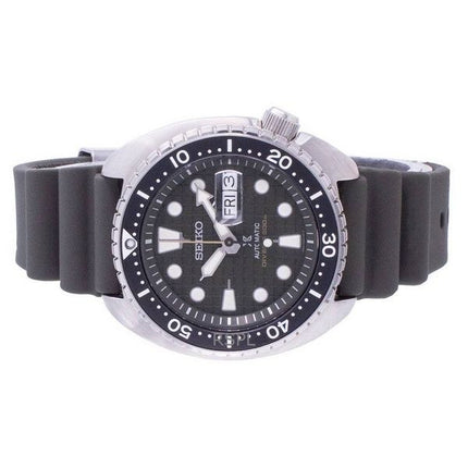 Orologio da uomo Seiko Prospex King Turtle con cinturino in silicone e quadrante nero, automatico, subacqueo, SRPE05K1, 200 m, r