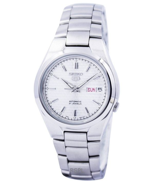 Orologio da uomo Seiko 5 in acciaio inossidabile con quadrante argentato automatico SNK601K1 ricondizionato