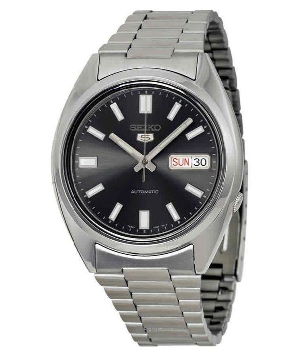 Orologio da uomo Seiko 5 in acciaio inossidabile con quadrante nero automatico SNXS79K1 ricondizionato