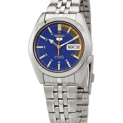 Orologio da uomo Seiko 5 in acciaio inossidabile con quadrante blu automatico SNK371K1 ricondizionato