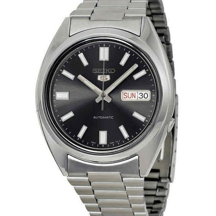 Orologio da uomo Seiko 5 in acciaio inossidabile con quadrante nero automatico SNXS79K1 ricondizionato