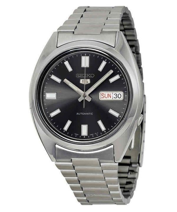 Orologio da uomo Seiko 5 in acciaio inossidabile con quadrante nero automatico SNXS79K1 ricondizionato