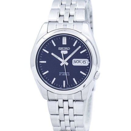 Orologio da uomo Seiko 5 in acciaio inossidabile con quadrante blu scuro automatico SNK357K1 ricondizionato