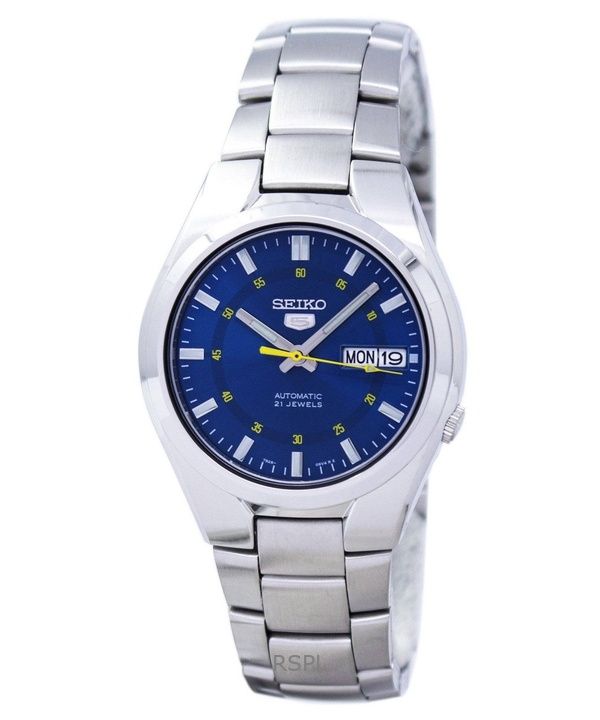 Orologio da uomo Seiko 5 Sports in acciaio inossidabile con quadrante blu automatico SNK615K1 ricondizionato