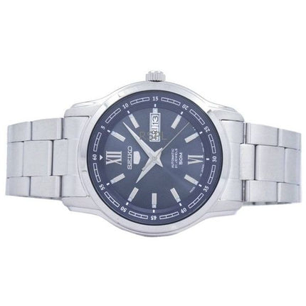Orologio da uomo Seiko 5 in acciaio inossidabile con quadrante blu automatico SNKP17J1 ricondizionato