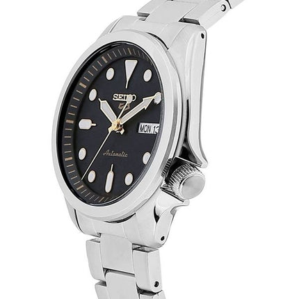 Orologio da uomo Seiko 5 Sports in acciaio inossidabile con quadrante nero, automatico, SRPE57K1, 100 m, ricondizionato
