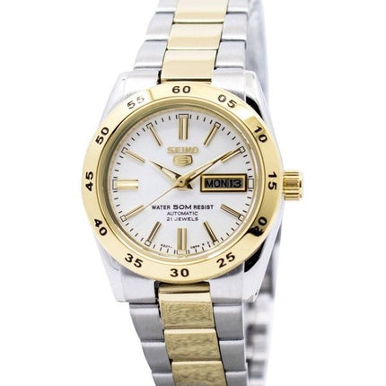 Orologio da donna Seiko 5 Sports bicolore in acciaio inossidabile con quadrante argentato automatico SYMG42K1 ricondizionato