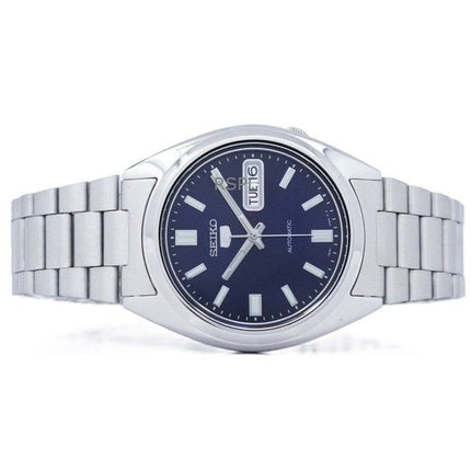Orologio da uomo Seiko 5 in acciaio inossidabile con quadrante blu automatico SNXS77K1 ricondizionato