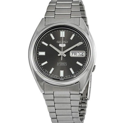 Orologio da uomo Seiko 5 SNXS79J1 automatico con quadrante nero in acciaio inossidabile ricondizionato, 21 rubini