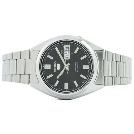 Orologio da uomo Seiko 5 SNXS79J1 automatico con quadrante nero in acciaio inossidabile ricondizionato, 21 rubini