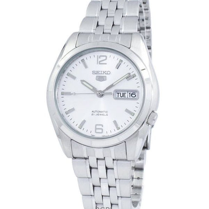 Orologio da uomo Seiko 5 in acciaio inossidabile con quadrante argentato, automatico, 21 rubini, SNK385K1, ricondizionato