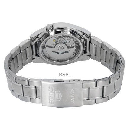 Orologio da uomo Seiko 5 SNKL45J1 automatico con quadrante nero in acciaio inossidabile ricondizionato, 21 rubini