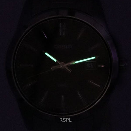 Orologio da uomo Casio Analogico in acciaio inossidabile con quadrante nero al quarzo MTP-VD03D-1A ricondizionato