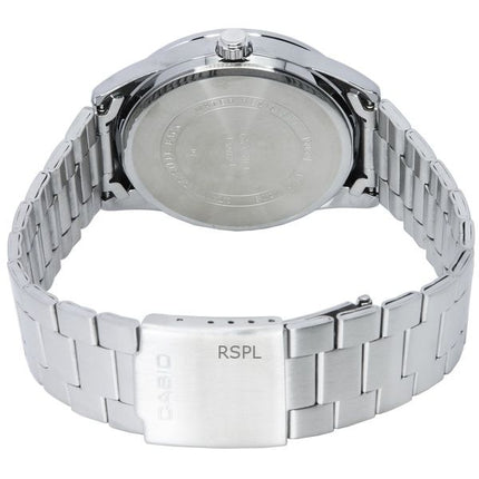 Orologio da uomo Casio Analogico in acciaio inossidabile con quadrante nero al quarzo MTP-VD03D-1A ricondizionato
