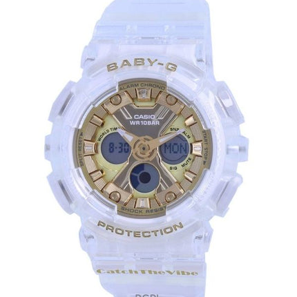 Orologio Casio Baby-G Special Colour Analog Digitale Cinturino in Resina Quadrante Oro Quarzo BA-130CVG-7A 100M Donna Ricondizio