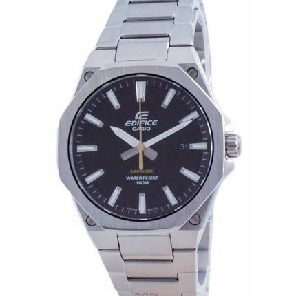 Orologio Casio Edifice Slim Line Analogico Acciaio Inossidabile Quadrante Nero Quarzo EFR-S108D-1A 100M Uomo Ricondizionato