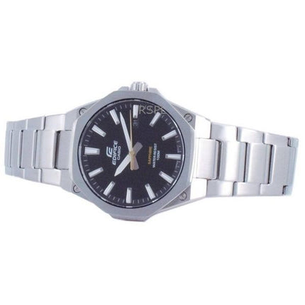 Orologio Casio Edifice Slim Line Analogico Acciaio Inossidabile Quadrante Nero Quarzo EFR-S108D-1A 100M Uomo Ricondizionato