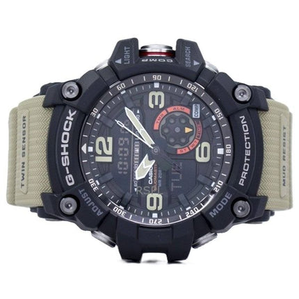 Orologio Casio G-Shock Mudmaster ricondizionato analogico digitale Twin Sensor cinturino in resina quadrante nero al quarzo GG-1
