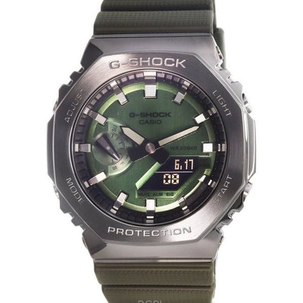 Orologio Casio G-Shock analogico digitale con cinturino in resina, quadrante verde, al quarzo, GM-2100B-3A, 200 m, da uomo, rico