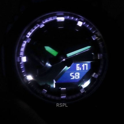 Orologio Casio G-Shock analogico digitale con cinturino in resina, quadrante verde, al quarzo, GM-2100B-3A, 200 m, da uomo, rico