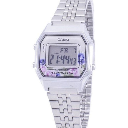 Orologio da donna Casio Vintage Youth Illuminator Digital in acciaio inossidabile al quarzo LA680WA-4C ricondizionato