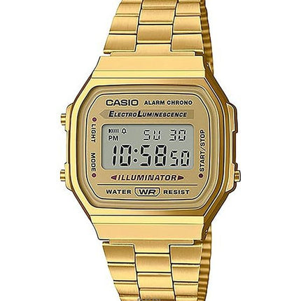 Orologio Casio Digitale in Acciaio Inossidabile Oro Ricondizionato A168WG-9WDF Unisex