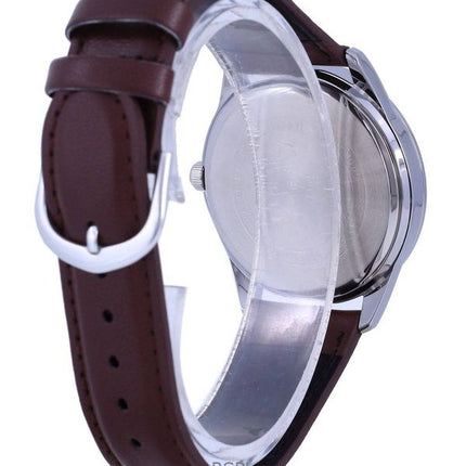 Orologio da uomo Casio Analogico con cinturino in pelle e quadrante argentato al quarzo MTP-V005L-7B5 ricondizionato