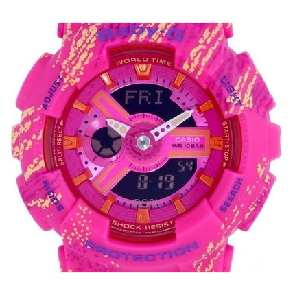 Orologio Casio Baby-G ricondizionato analogico digitale cinturino in resina quadrante multicolore al quarzo BA-110TX-4A 100M da donna