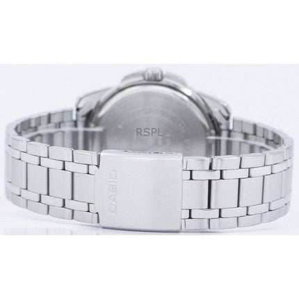 Orologio da uomo Casio Enticer Analogico in acciaio inossidabile con quadrante nero al quarzo MTP-1314D-1AVDF ricondizionato
