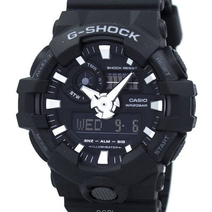 Orologio Casio G-Shock analogico digitale ricondizionato con cinturino in resina quadrante nero GA-700-1B 200M da uomo