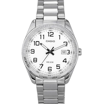 Orologi da uomo Casio Standard Analogici in acciaio inossidabile con quadrante bianco al quarzo MTP-1302D-7B ricondizionati