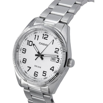 Orologi da uomo Casio Standard Analogici in acciaio inossidabile con quadrante bianco al quarzo MTP-1302D-7B ricondizionati