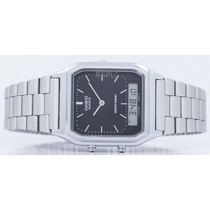 Orologio Casio Vintage Analogico Digitale Acciaio Inossidabile Quadrante Nero Quarzo AQ-230A-1DHDF Unisex Ricondizionato